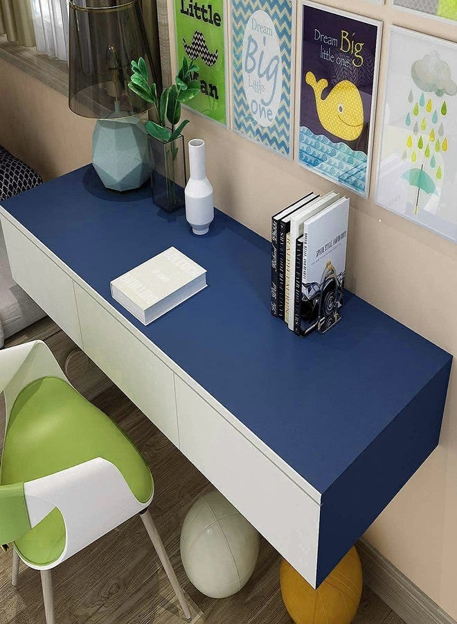 صن بيرد ورق جدران لاصق من صن بيرد، ورق لاصق فينيل مزخرف ذاتي اللصق لأثاث المطبخ، ديكورات منزلية، ديكورات غرف الأطفال، ورق جدران قابل للإزالة ومقاوم للماء (24 × 48 بوصة، أزرق داكن) - Image 2